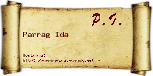 Parrag Ida névjegykártya